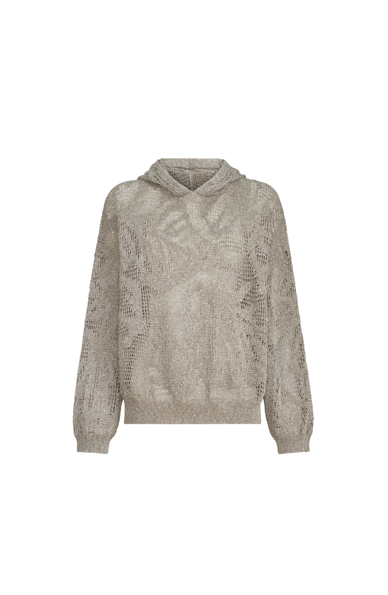 Brunello Cucinelli Dazzling water lilies sweater, Main, color, Mud