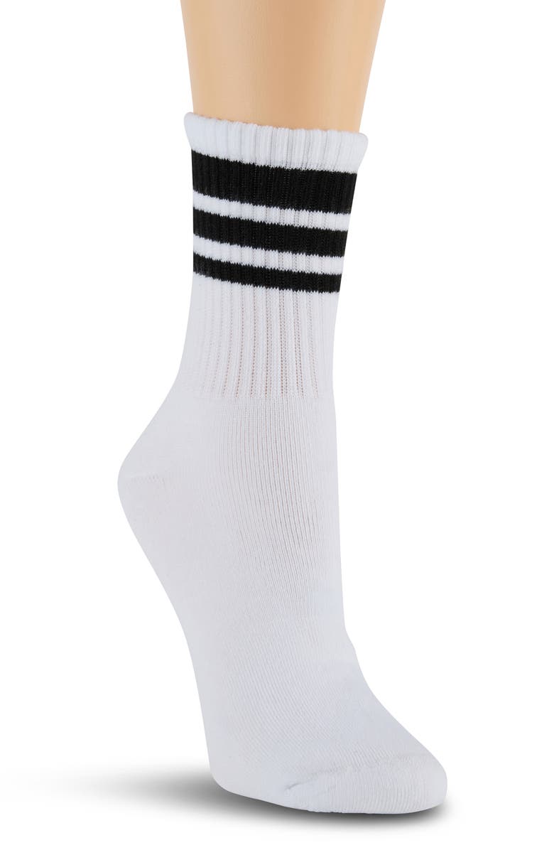 Laundry by Shelli Segal 6-Pack Full Cushion Crew Socks, Alternate, color, Black/ White