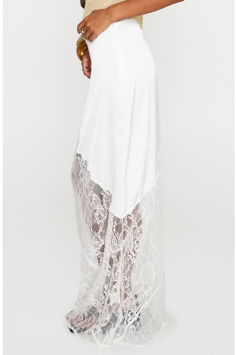 Castelli Lace Maxi Skirt, Alternate, color, WHITE