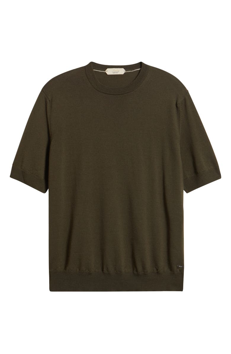 Aurélien Cashwool<sup>®</sup> Short Sleeve Crewneck Sweater, Alternate, color, Olive