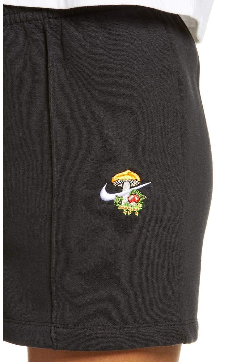 Sportswear Pleated Shorts, Alternate, color, BLACK
