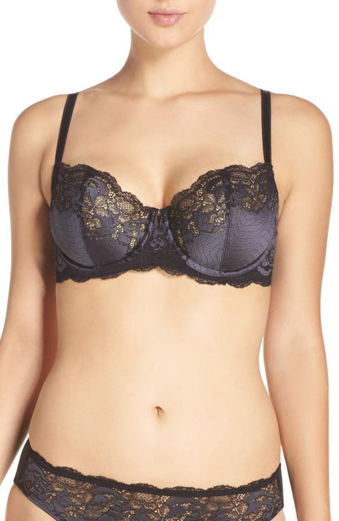 'Lace Affair' Underwire Balconette Bra