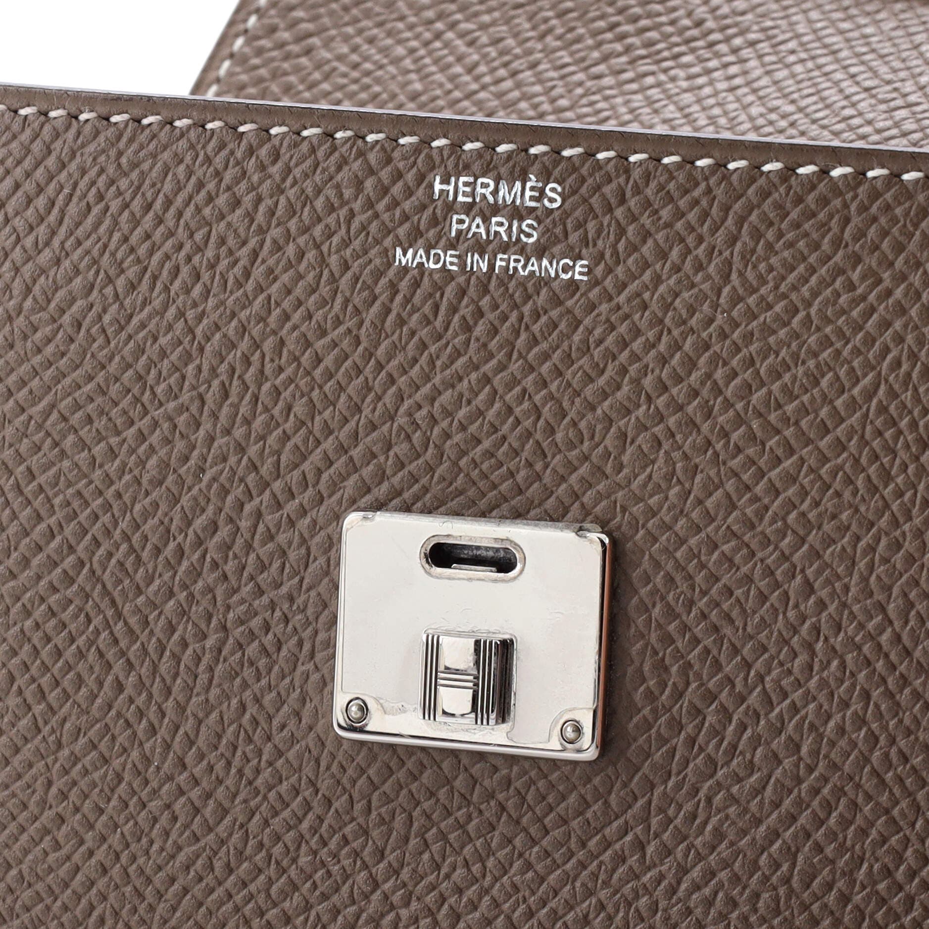 Pre-Owned Hermes Clic Wallet Epsom 12, Alternate, color, Etoupe