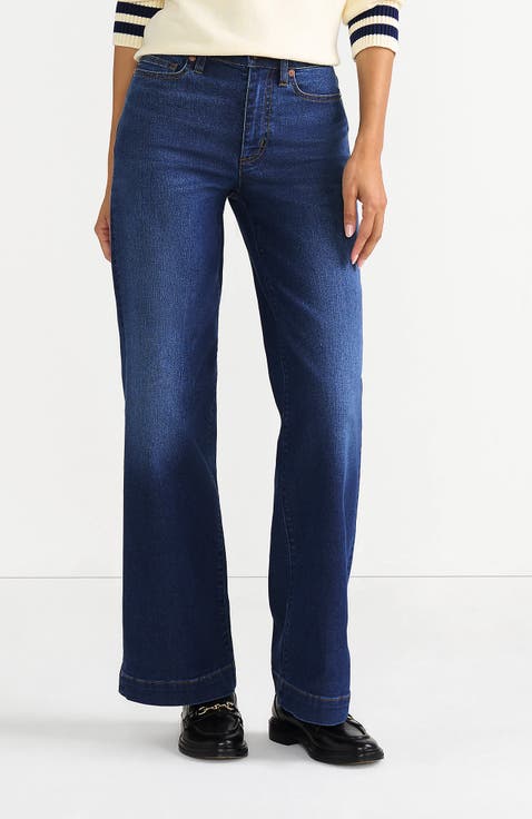 High Rise Wide Leg Denim Jeans