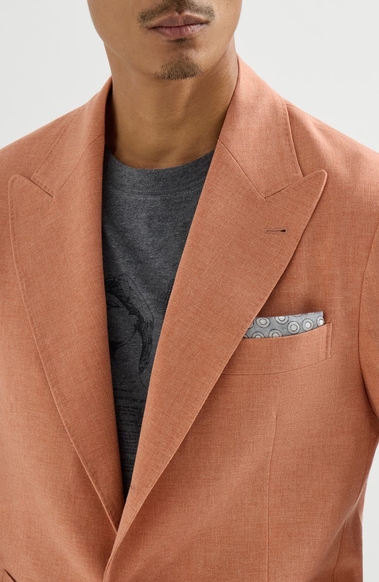Brunello Cucinelli Blazer with peak lapel, Alternate, color, Apricot