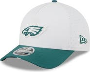 New Era Men's New Era  White/Midnight Green Philadelphia Eagles 2025 NFL Training Camp A-Frame 9FORTY Adjustable Hat