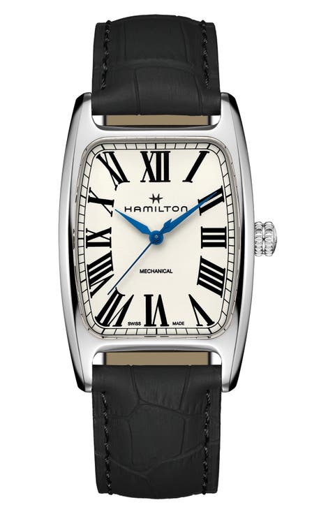 American Boulton Leather Strap Watch, 34.5mm x 38mm