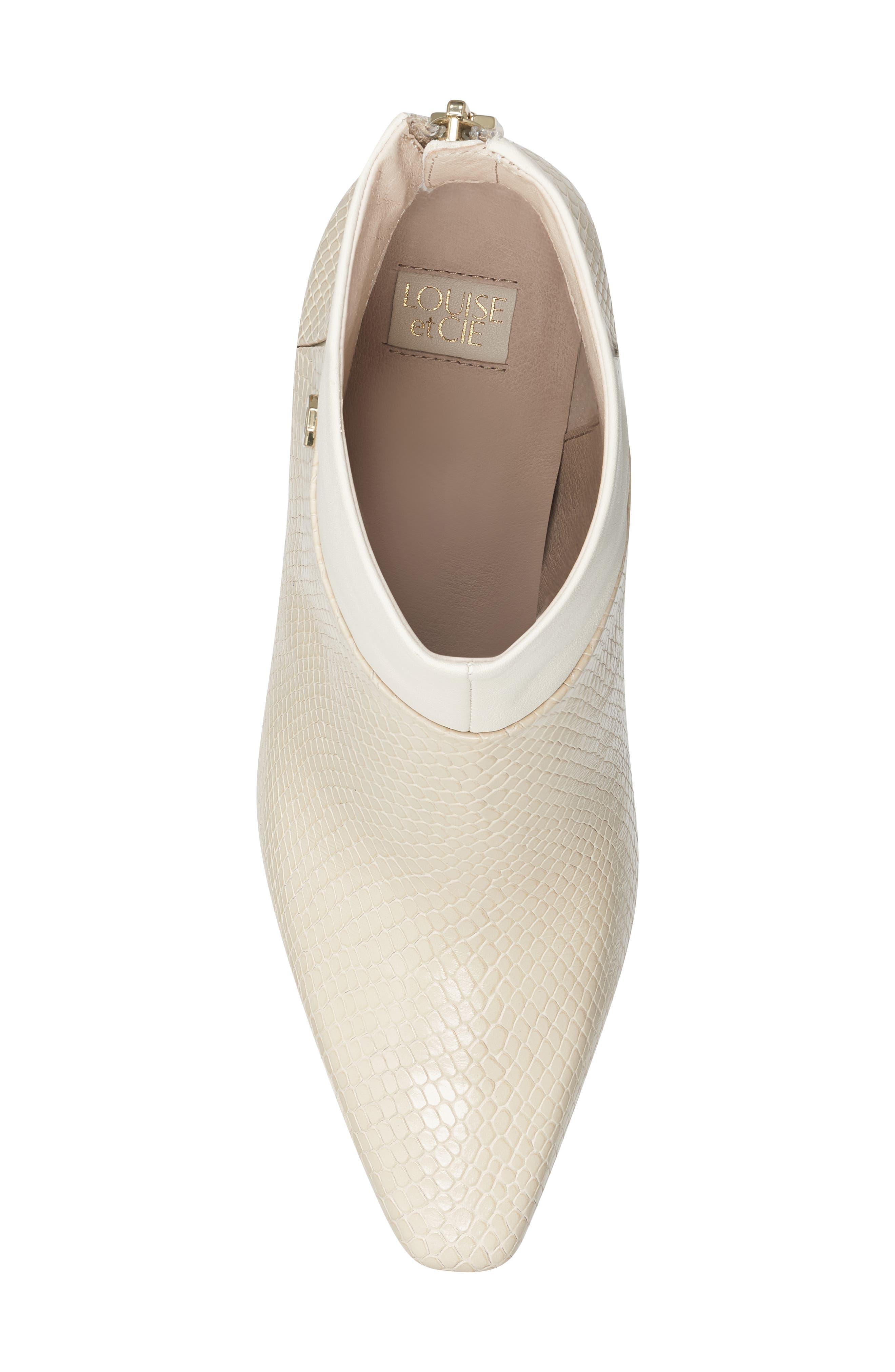 Louise et Cie Lydie Pointed Toe Bootie, Alternate, color, Powder/ Sand Dollar