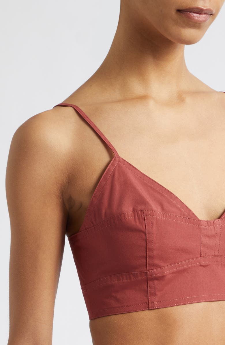 A.L.C. Joan Stretch Cotton Bra Top, Alternate, color, Apple Butter