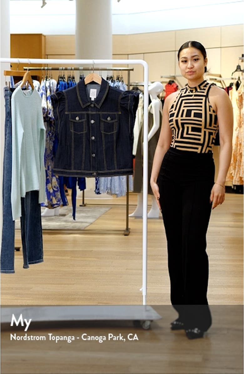 Adley Flutter Sleeve Denim Shirt, sales video thumbnail