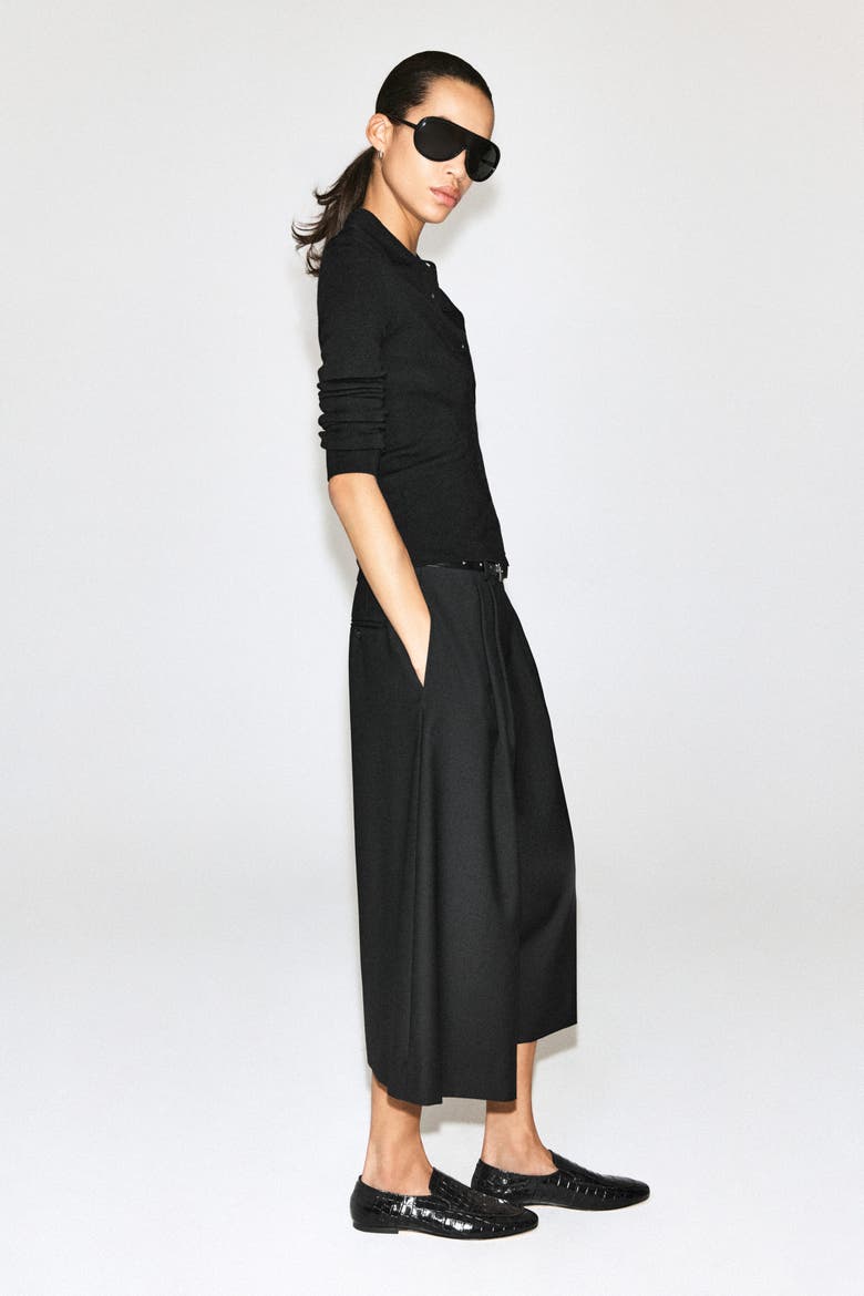 Seamless Merino Wool Shirt, Alternate, color, BLACK