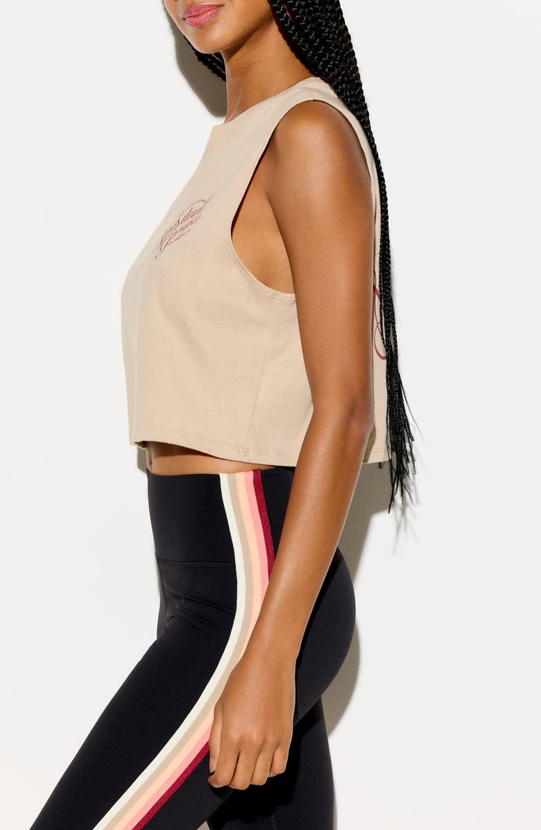 Spiritual Gangster Living Spirit Crop Tank, Alternate, color, Sundial