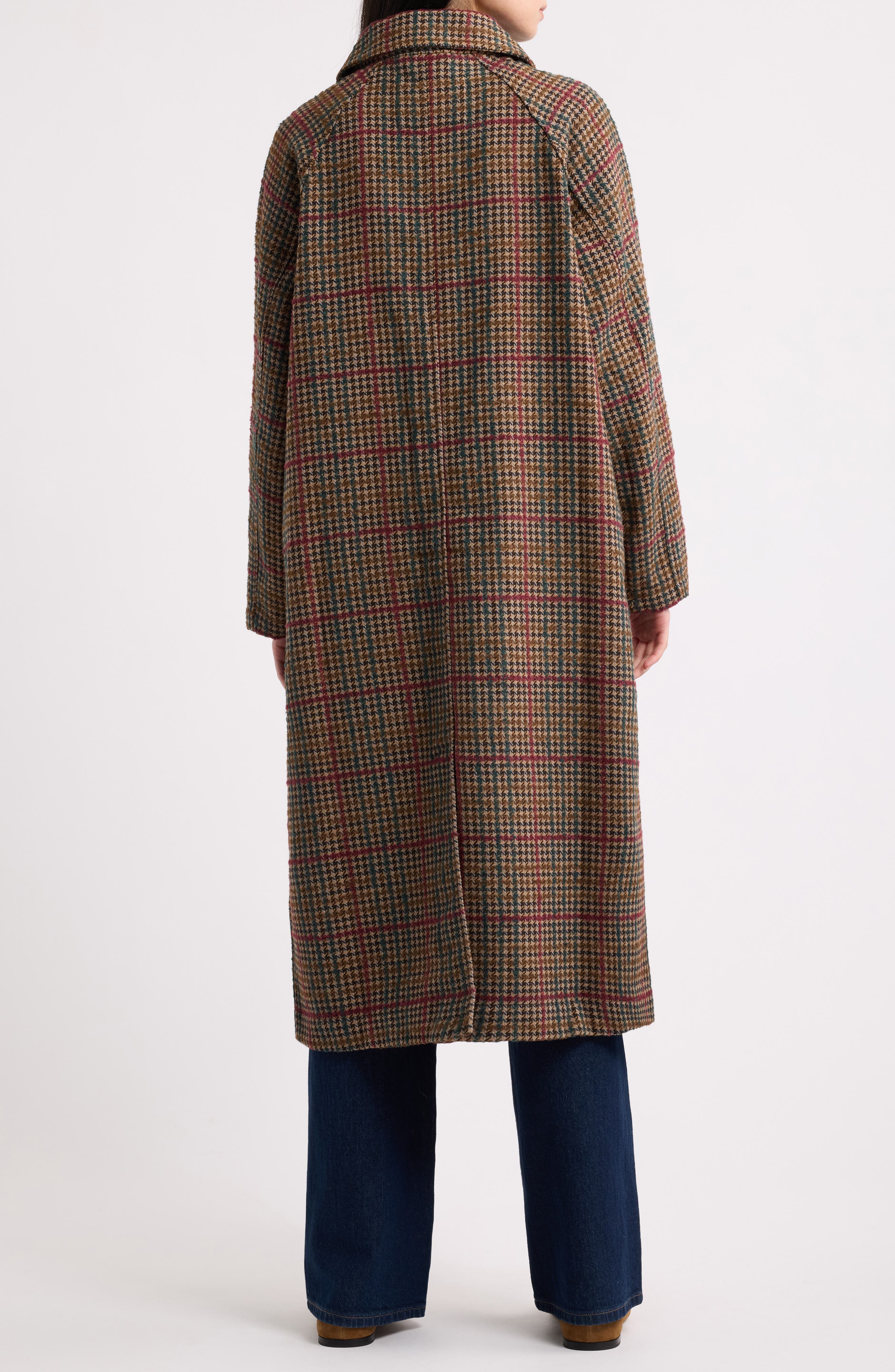 Marine Layer Hayes Houndstooth Trench Coat (Women) | Nordstrom