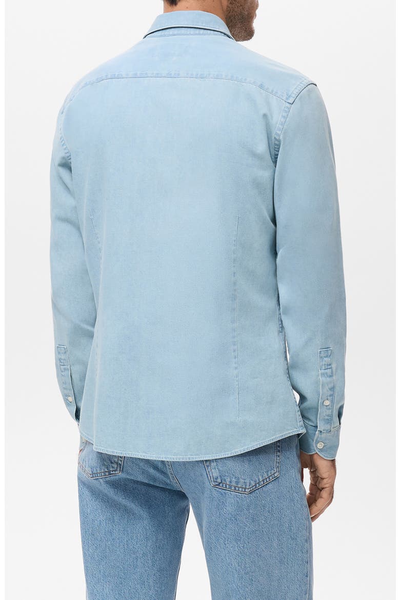 Denim Button-Up Shirt, Alternate, color, LIGHT BLUE