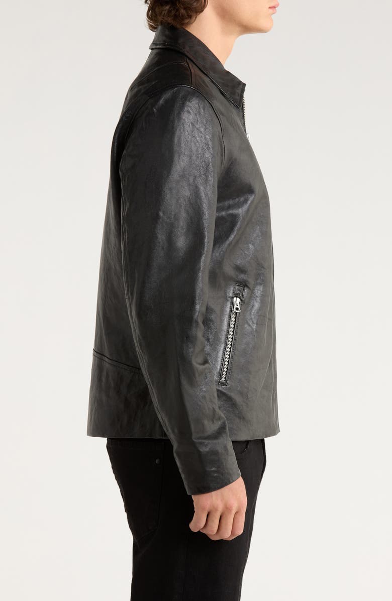 rag & bone Melrose Leather Jacket, Alternate, color, Black