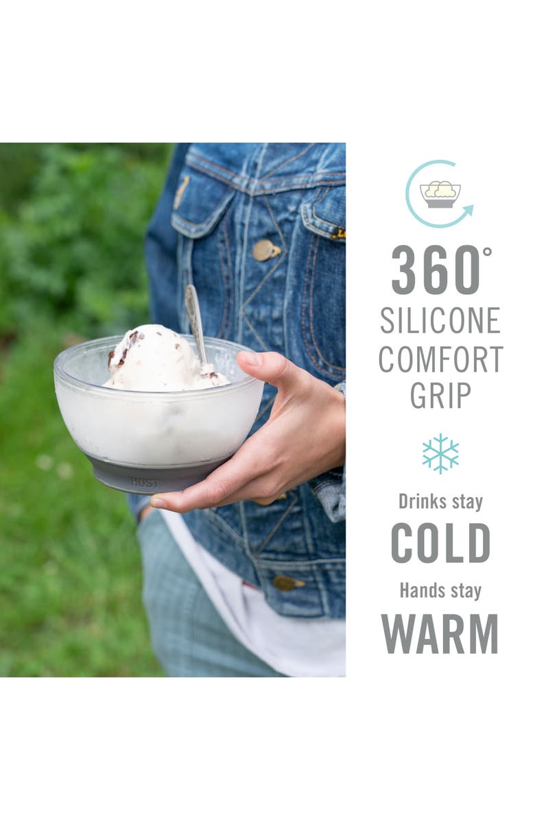 HOST Ice Cream FREEZE Cooling Bowl Set of 2, Alternate, color, Gray