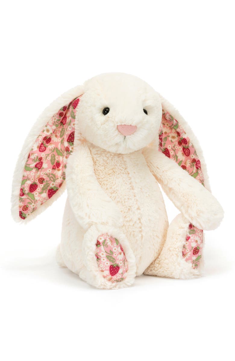 Jellycat Berry Blossom Bunny Stuffed Animal, Main, color, Cream