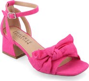 Journee Collection Zevi Bow Block Heel Sandal