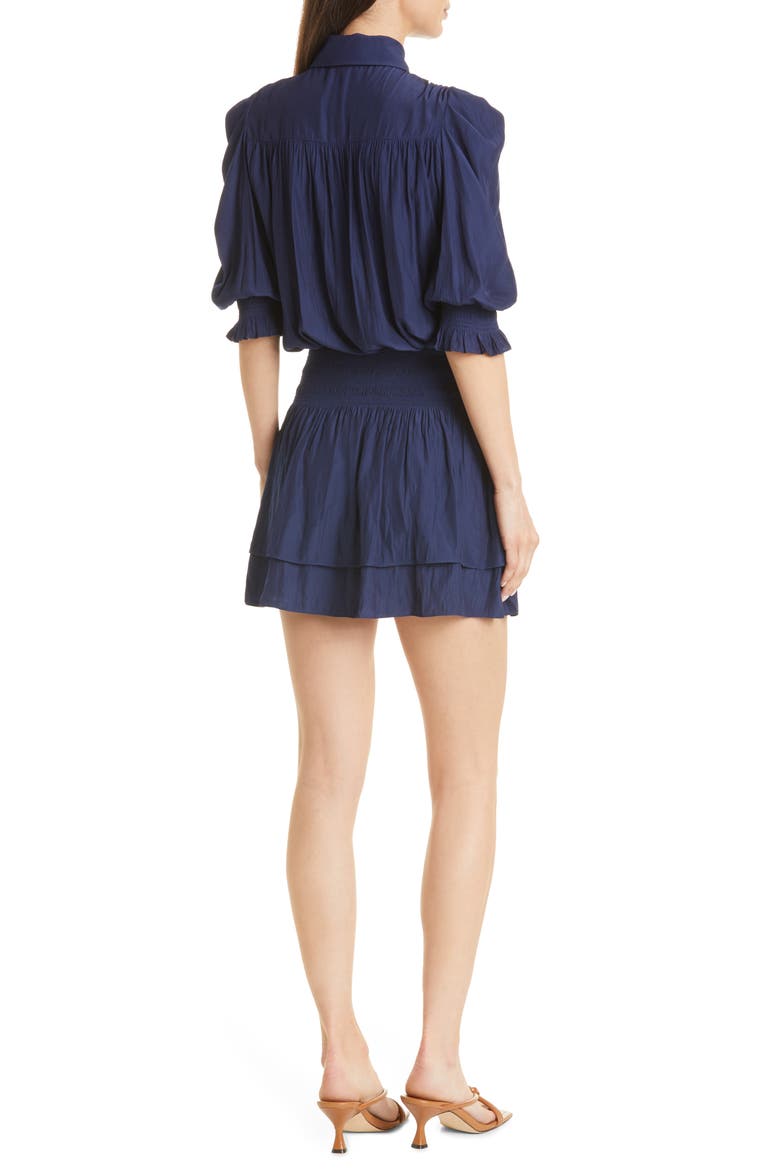 Royce Smock Waist Shirtdress, Alternate, color, SPRING NAVY