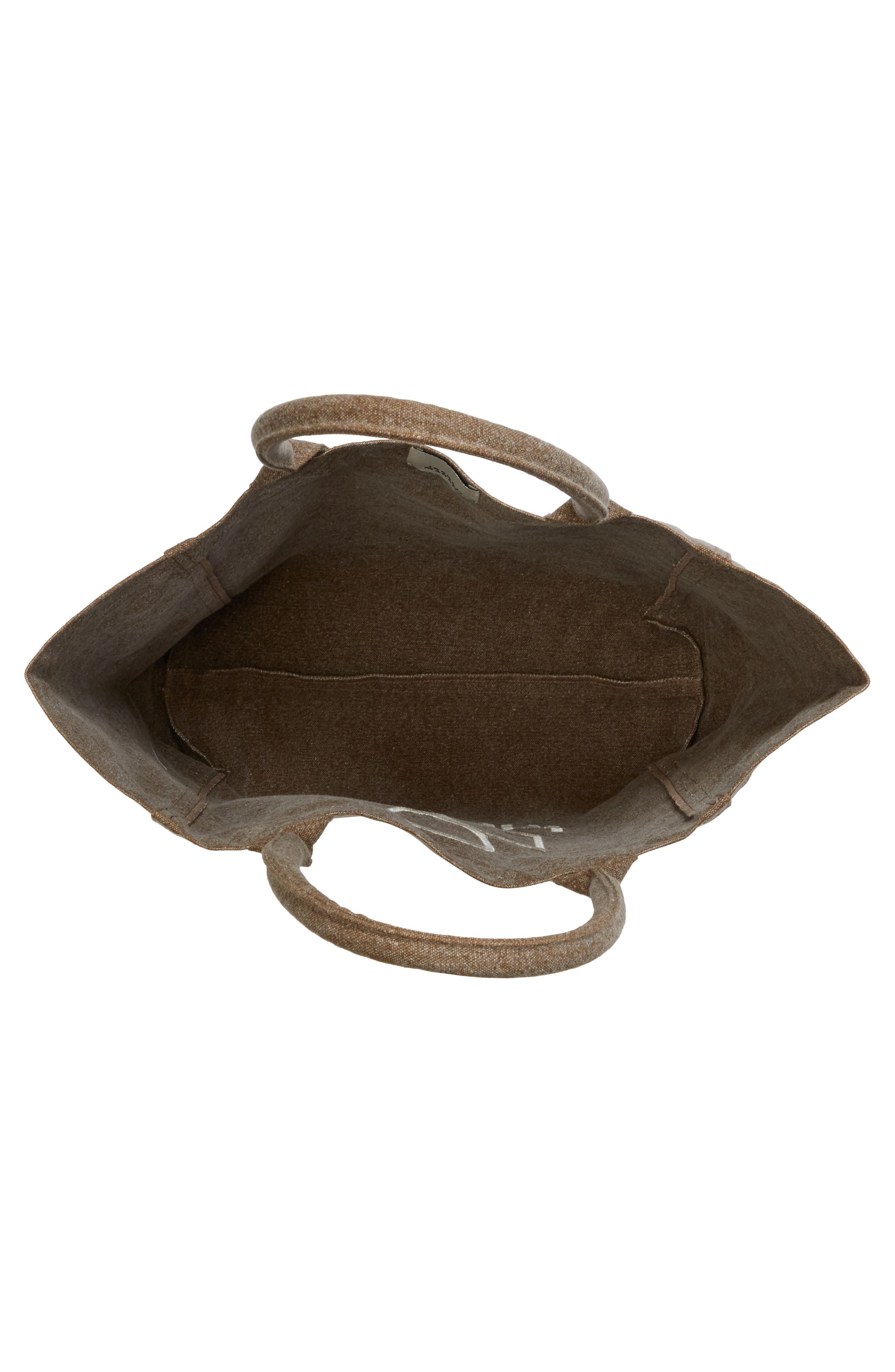 Isabel Marant Small Yenky Embroidered Logo Tote, Alternate, color, 