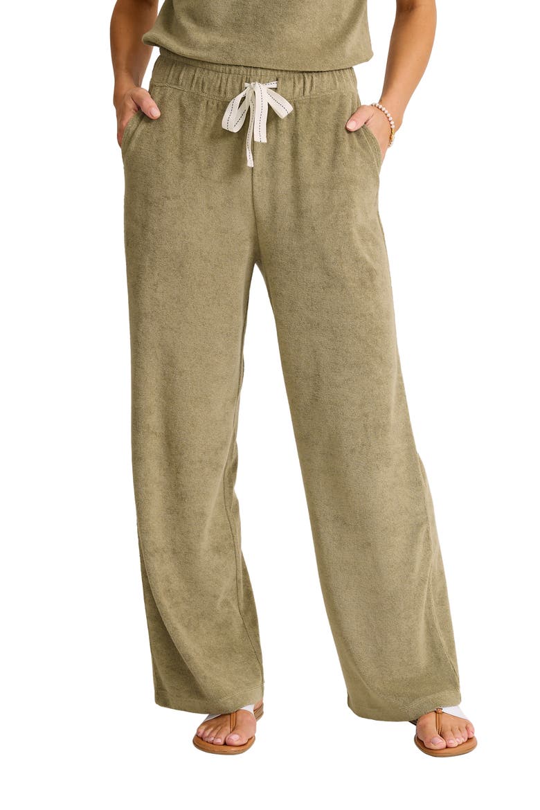 Suncoast Loop Terrry Wide Leg Pants, Main, color, SEA CLAY