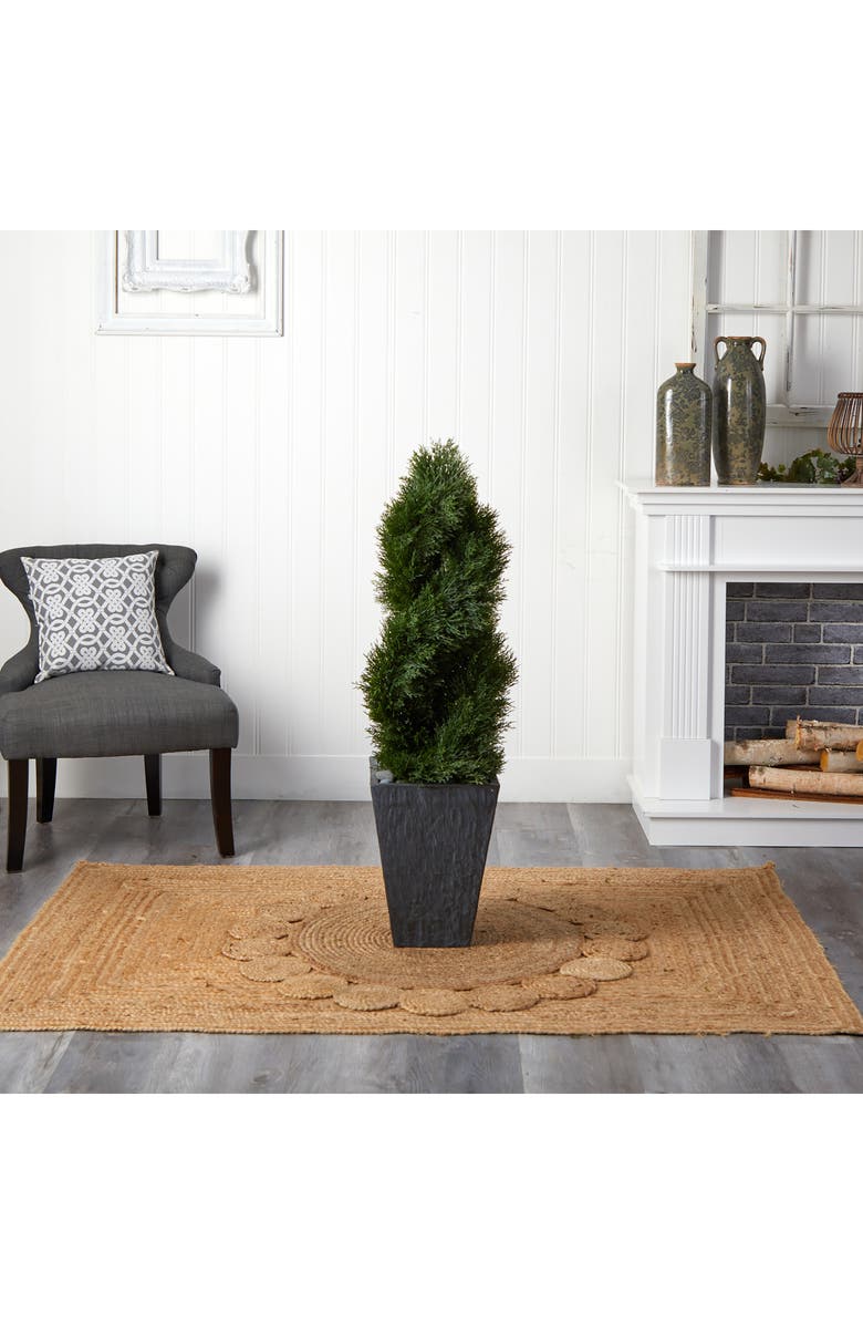 NEARLY NATURAL 4' Cypress Double Spiral Artificial Tree, Alternate, color, 