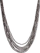 SAACHI Multi Strand Short Crystal Necklace