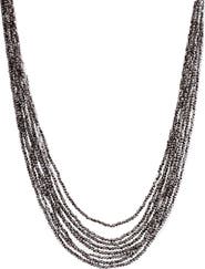 SAACHI Multi Strand Short Crystal Necklace