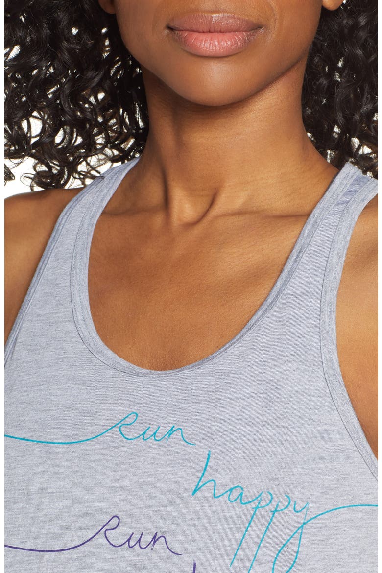 Distance Graphic Tank Top, Alternate, color, HEATHER ASH/ MULTI RUN HAPPY