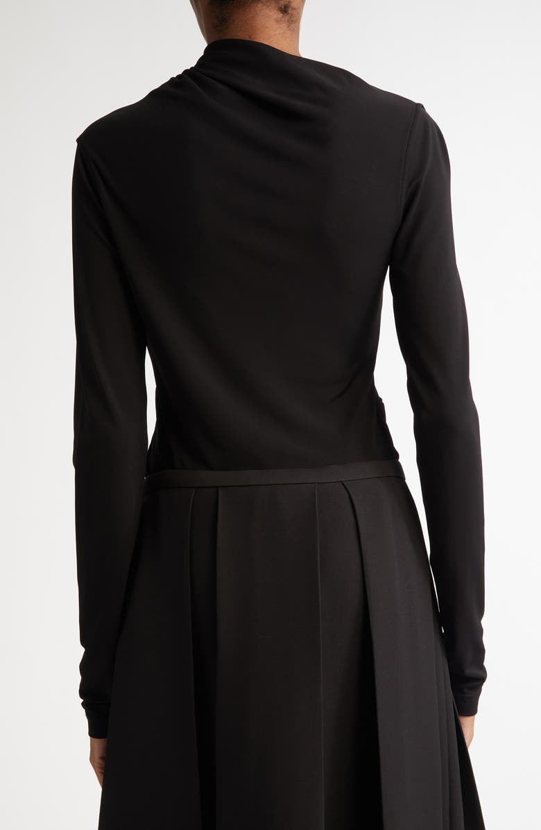 TOTEME Draped Jersey Top, Alternate, color, Black