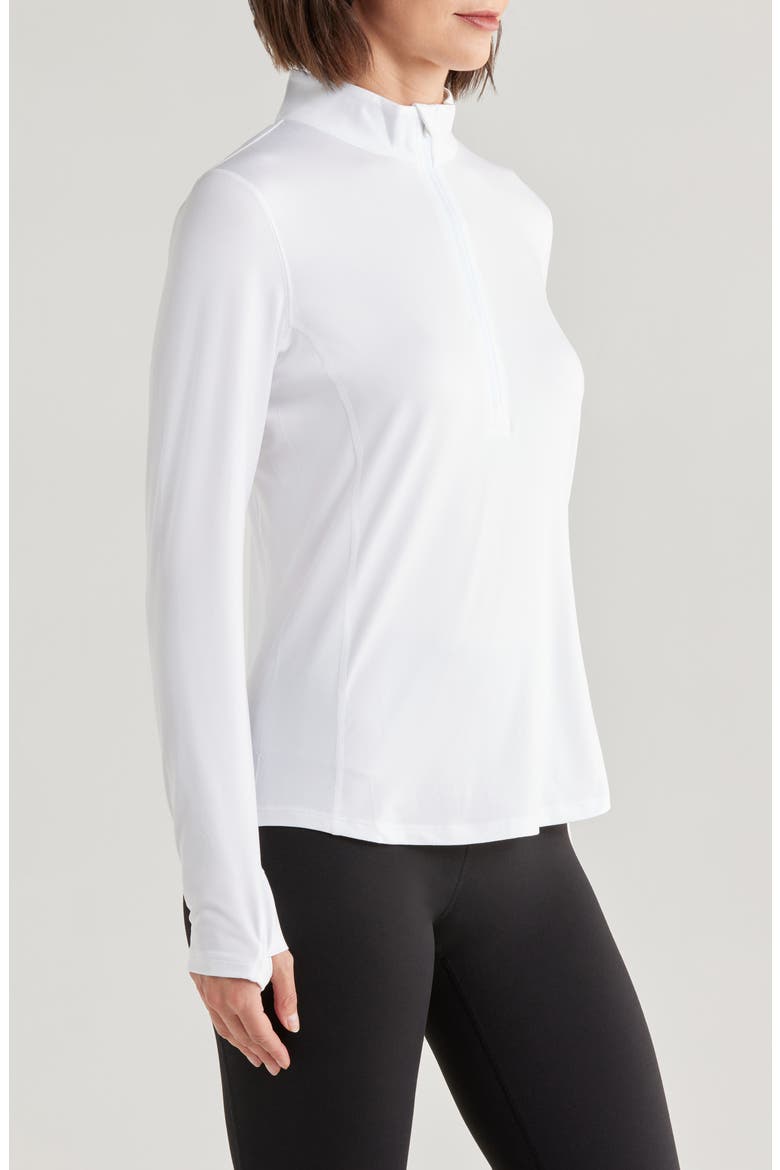 Playa Vista IslandZone® Quarter Zip Top, Alternate, color, WHITE