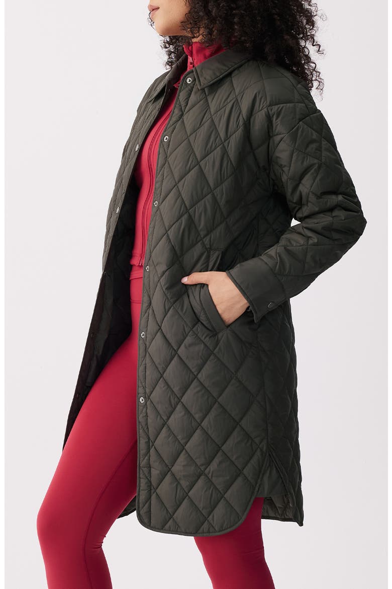 Avril Quilted Longline Shacket, Alternate, color, OLIVE