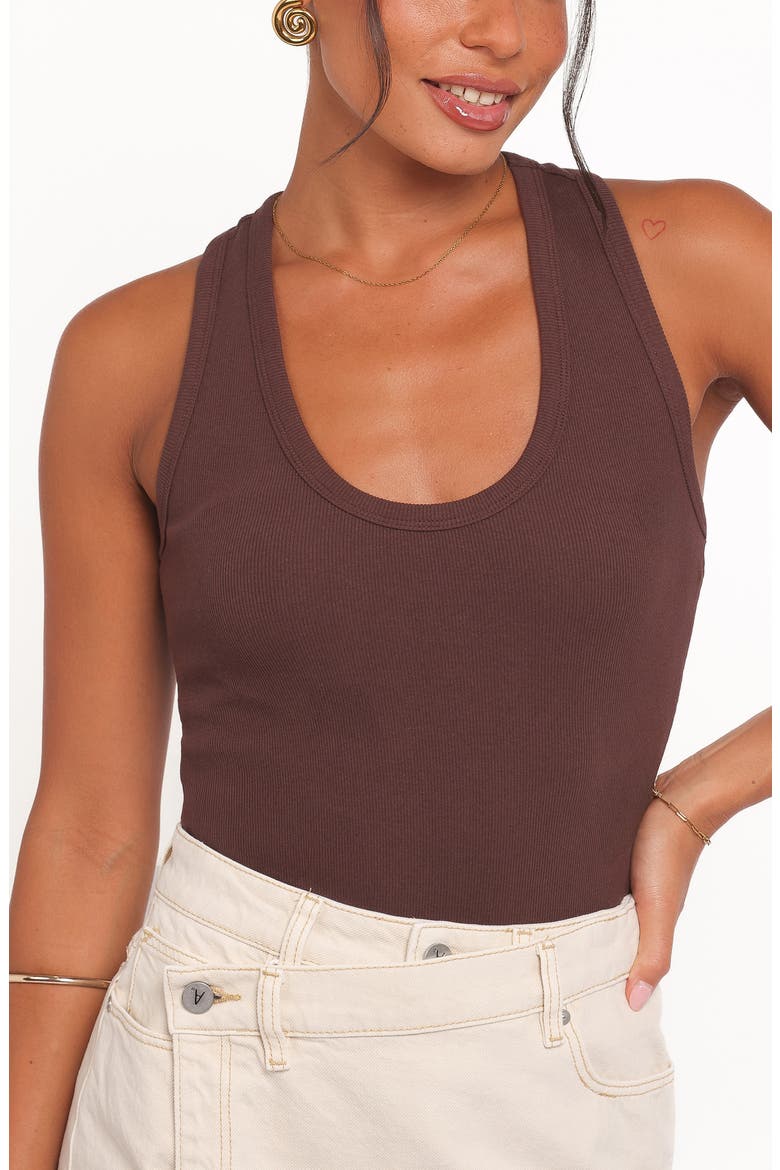Miles Racerback Rib Tank, Alternate, color, ESPRESSO