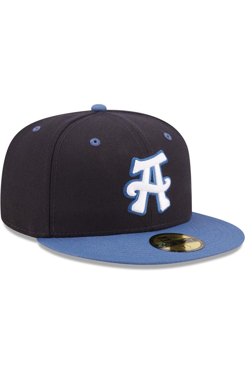 New Era Men's New Era Navy Asheville Tourists Authentic Collection 59FIFTY Fitted Hat, Alternate, color, Navy