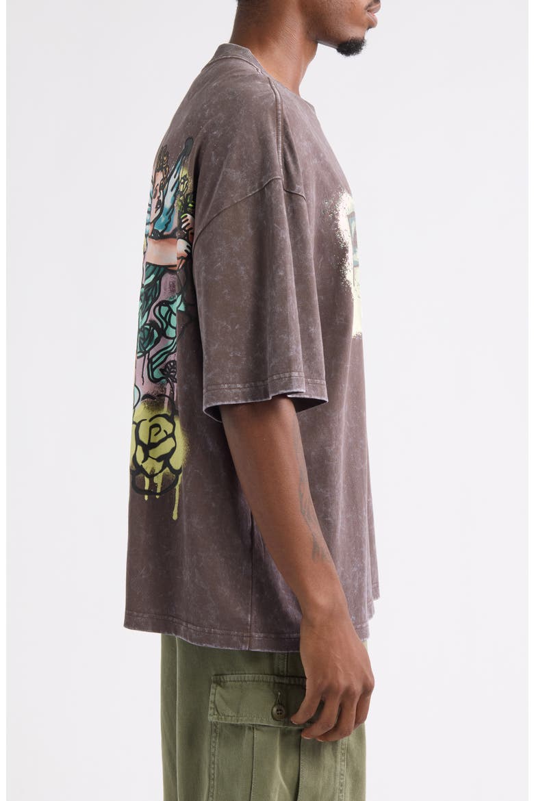 Oversize Box Logo Graphic T-Shirt, Alternate, color, CHOCOLATE BROWN