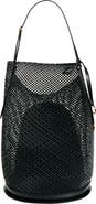 Alaïa Large Hip Leather Net Bucket Bag