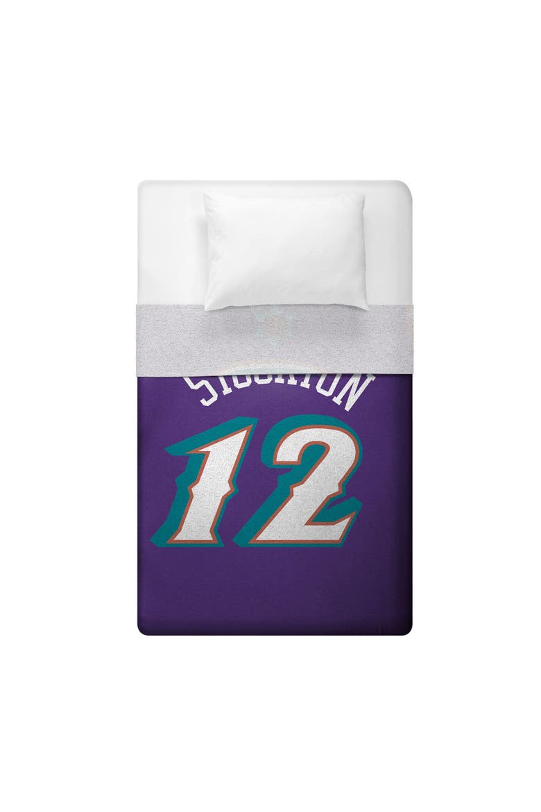 Utah Jazz John Stockton 60" x 80" Raschel Throw Blanket, Alternate, color, None