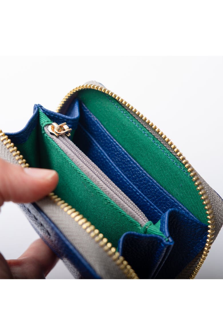 Small Zipper Wallet with Detachable Key Ring, Alternate, color, Cobalt Blue