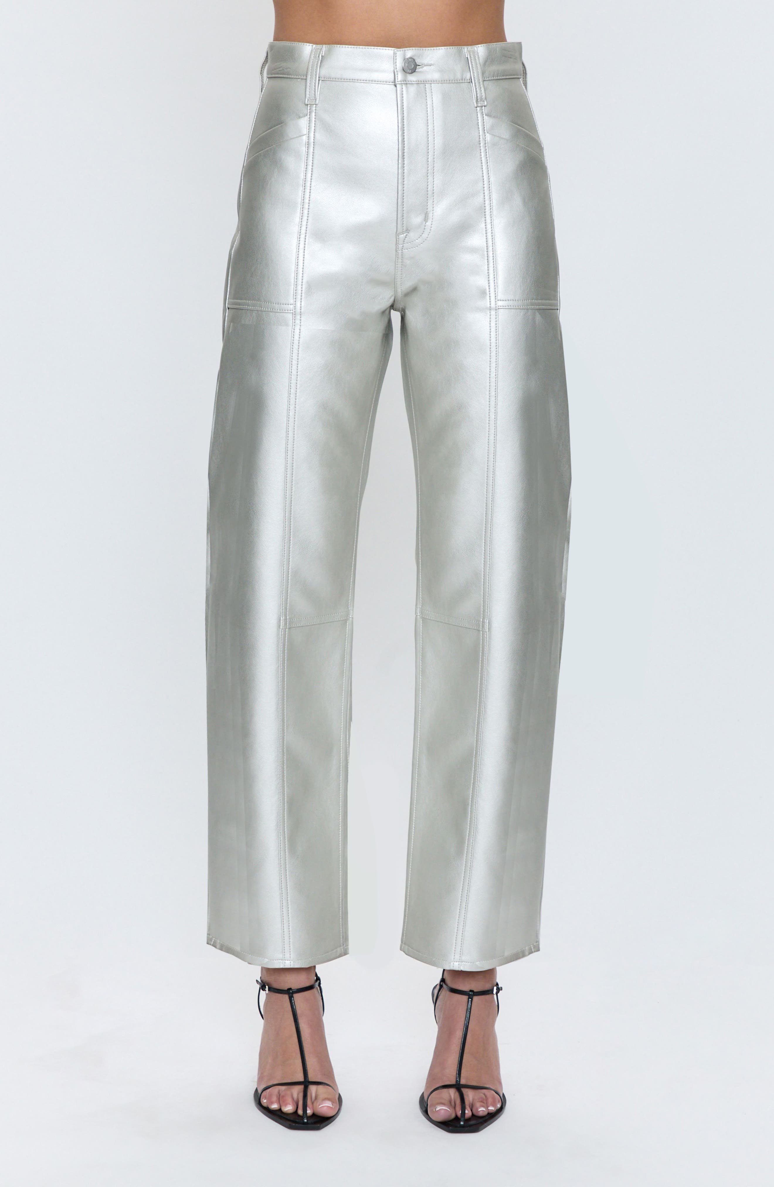Pistola Taylor Barrel Leg Faux Leather Pants