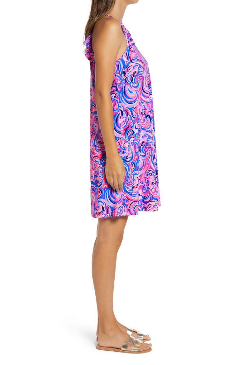 Billie Ruffle Swing Dress, Alternate, color, RAZ BERRY FLAMINGOALS