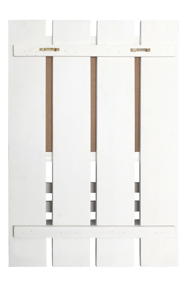 LALIA HOME Chalkboard Sign Key Holder Wall Organizer, Alternate, color, White Wash