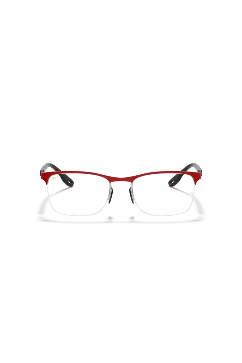 54mm Square optical glasses, Alternate, color, Red