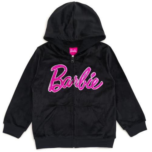 Barbie Zip-up Hoodie In Black