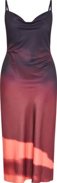 City Chic Ombré Cowl Neck Slipdress