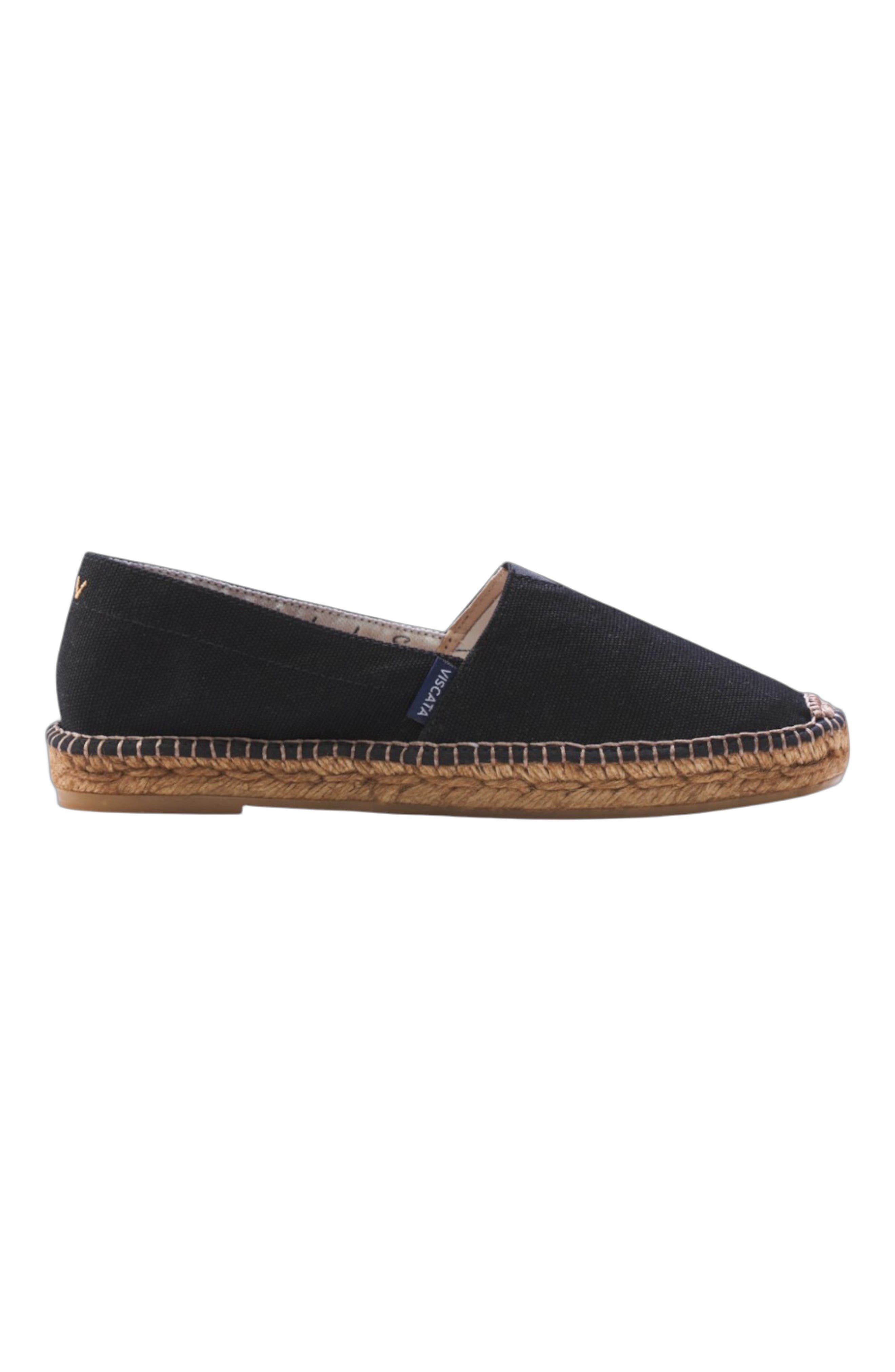 VISCATA Barceloneta Canvas Espadrille Flats, Main, color, Black
