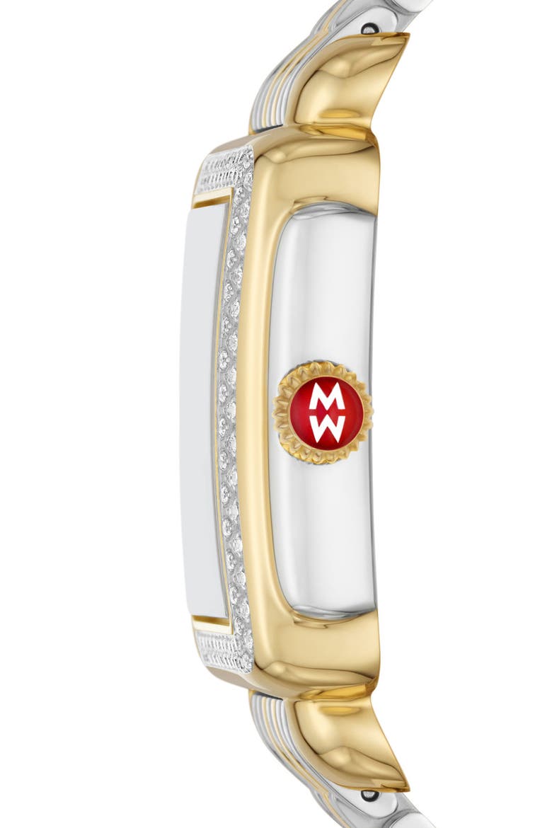 Deco Mid Diamond Bracelet Watch, 29mm, Alternate, color, TWO TONE