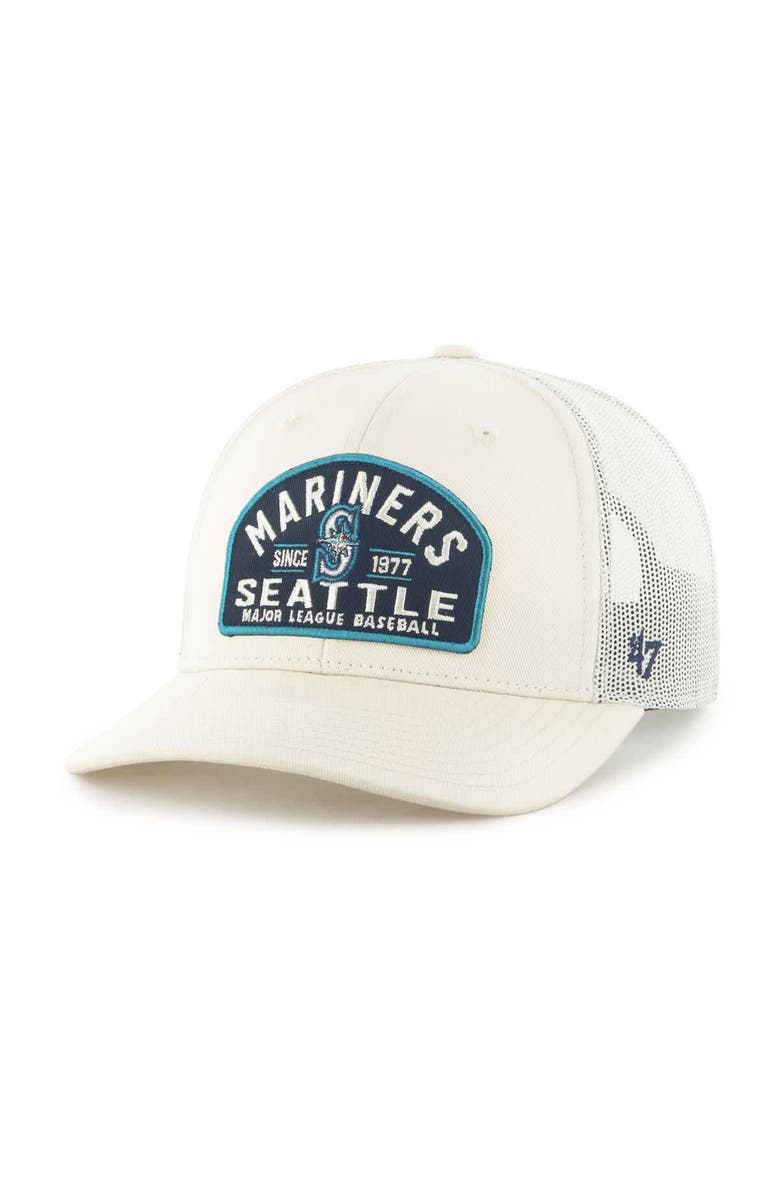 '47 Men's '47 Cream Seattle Mariners Leland Adjustable Trucker Hat, Main, color, Cream