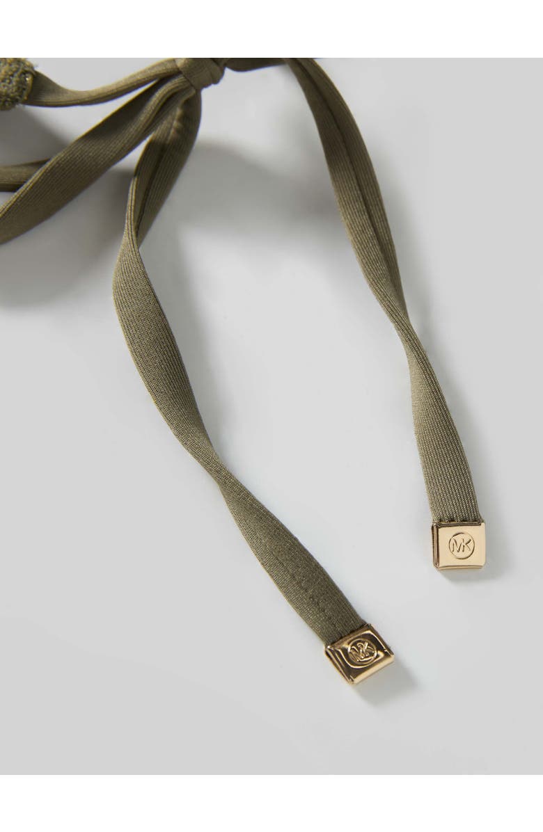 MICHAEL Michael Kors Crochet Bikini Bottom, Alternate, color, Safari Green