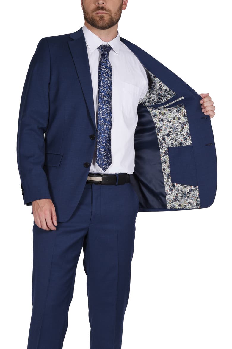 Slim Fit Wool Blend Suit, Alternate, color, NAVY