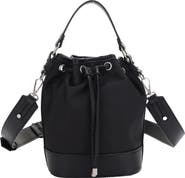 Mali + Lili Ella Nylon & Vegan Leather Bucket Bag